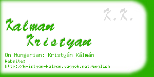kalman kristyan business card